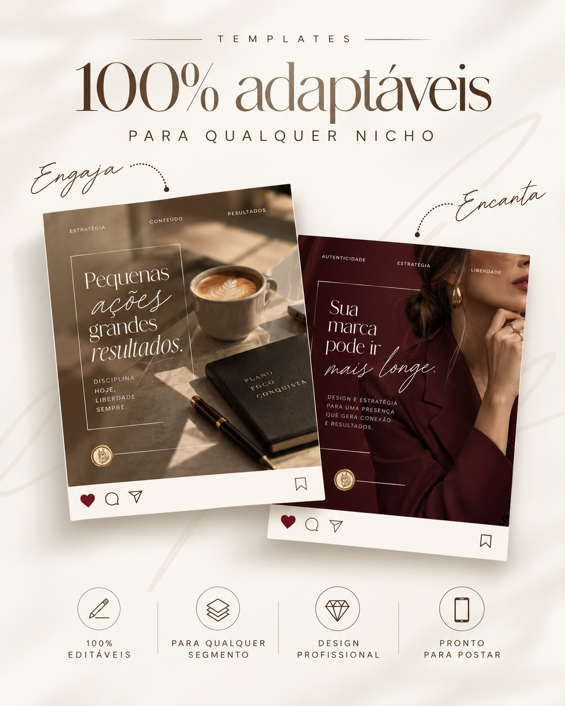Templates adaptáveis para vários nichos